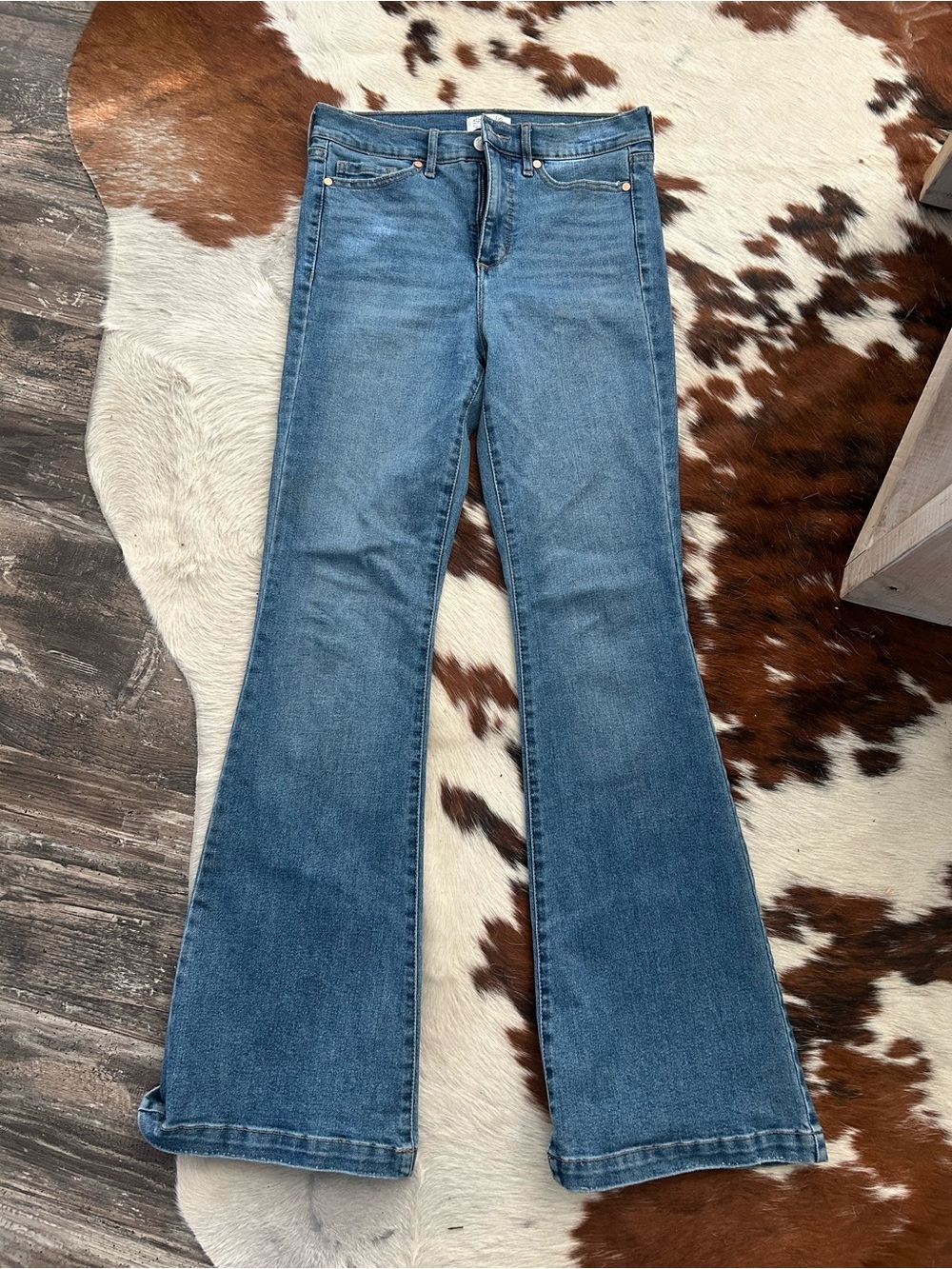 sofia by sofia vergara High-Rise Blue Flare Jeans